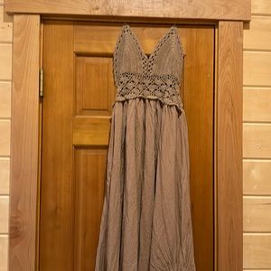 Long light brown maxi dress from Amazon